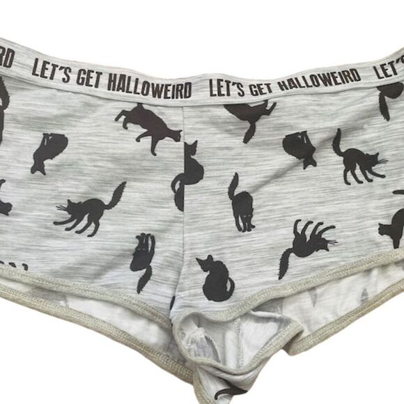 DC Comics Women's Lounge Set L Black Cat Print Halloween - Picture 4 of 10